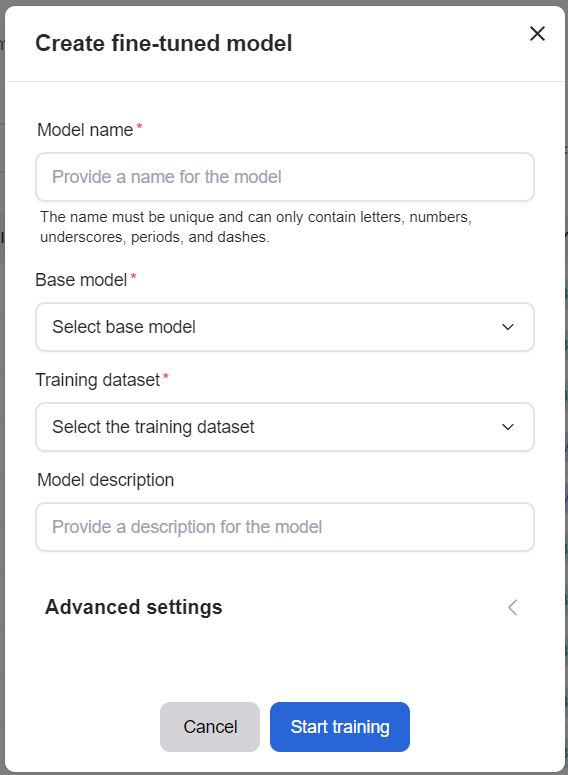 Create fine-tuned model