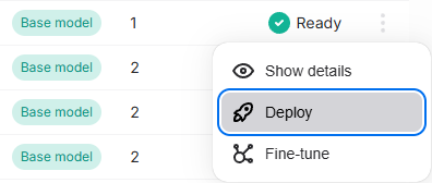 Deploy fine-tuned model