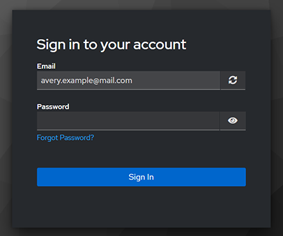 Next step in the login process requires users to input a password.