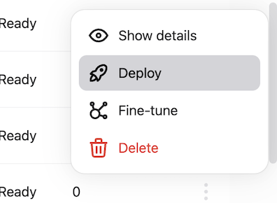 Deploy fine-tuned model
