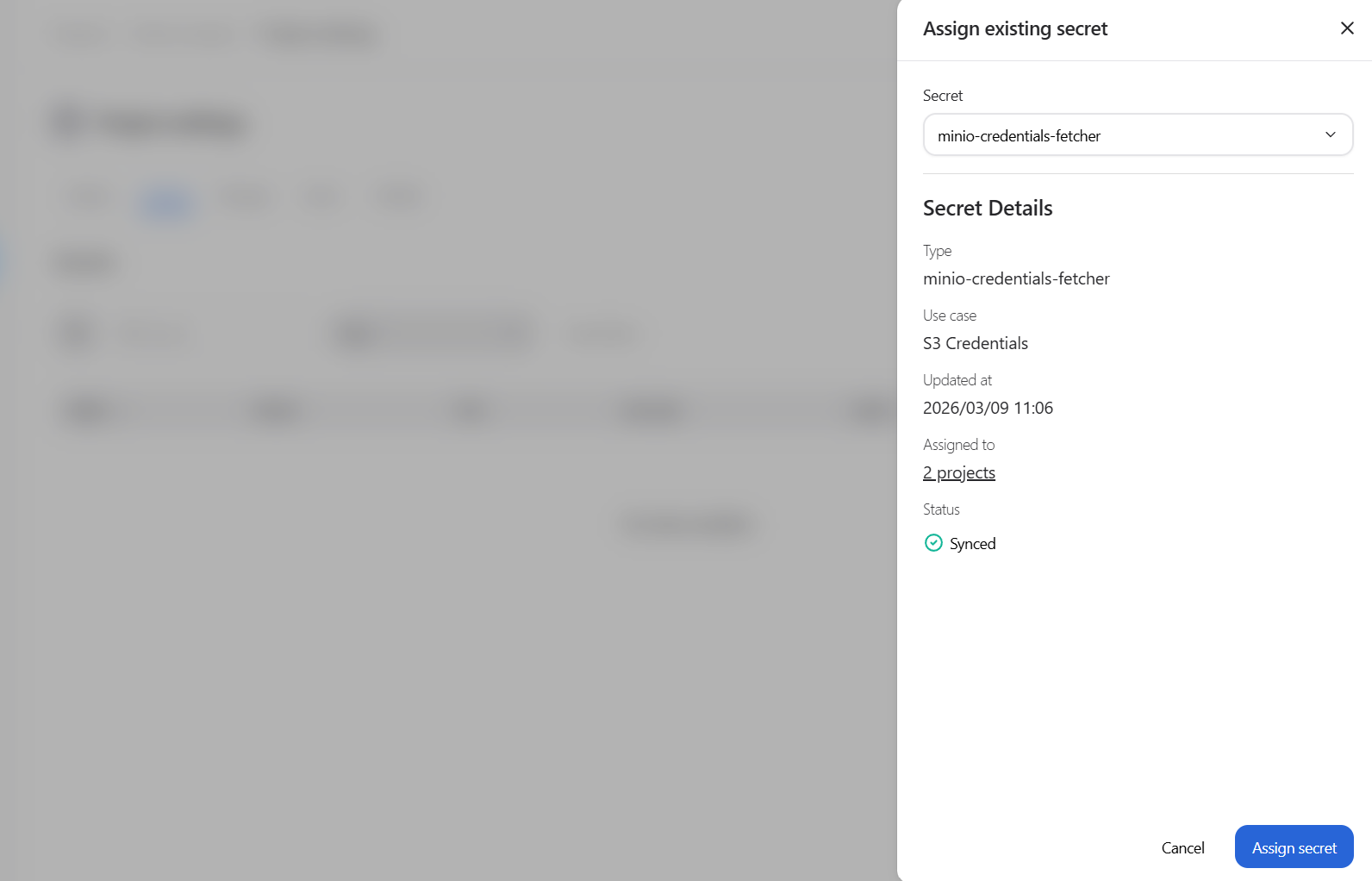 ../../_images/assign_existing_secret_to_project.png