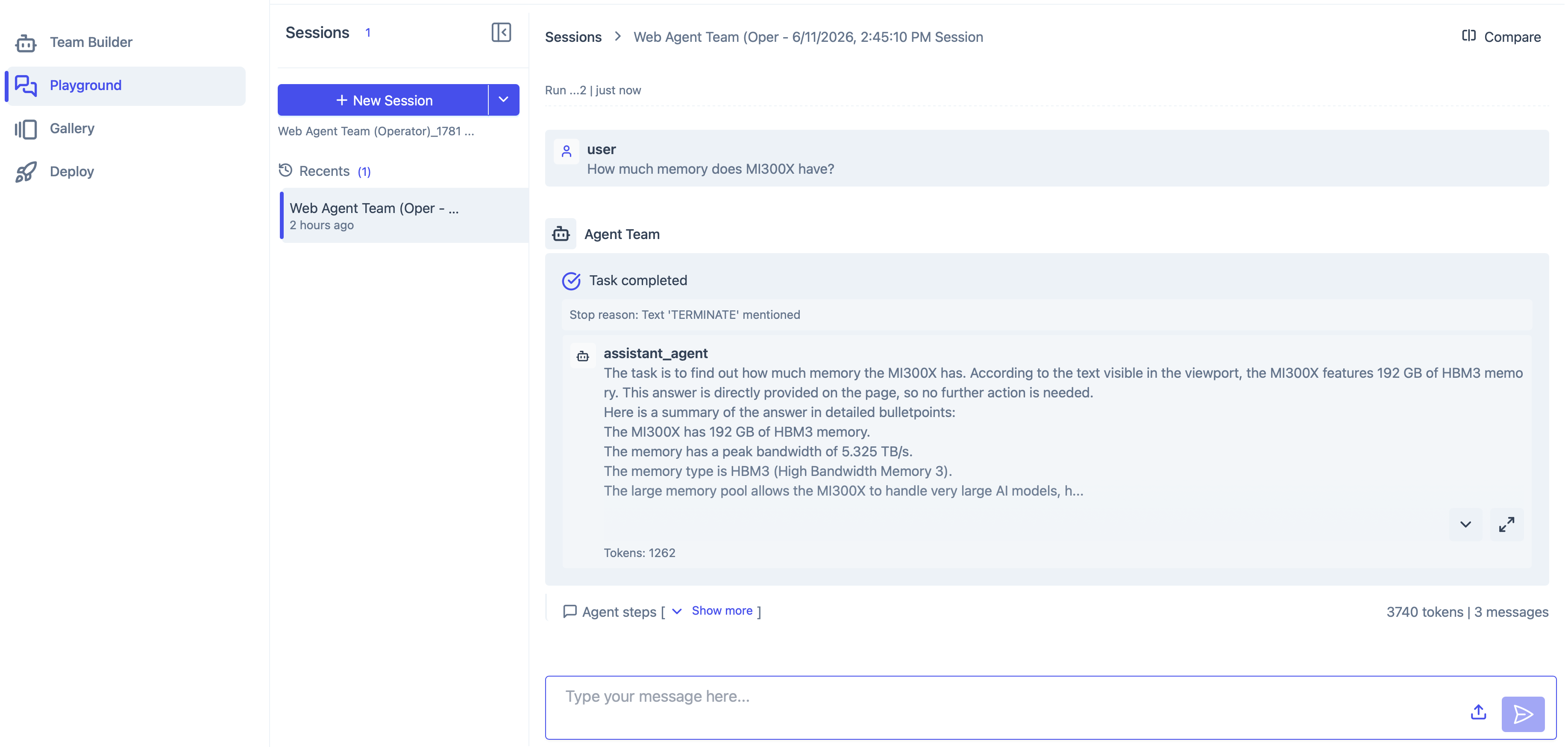 AutoGen Studio UI