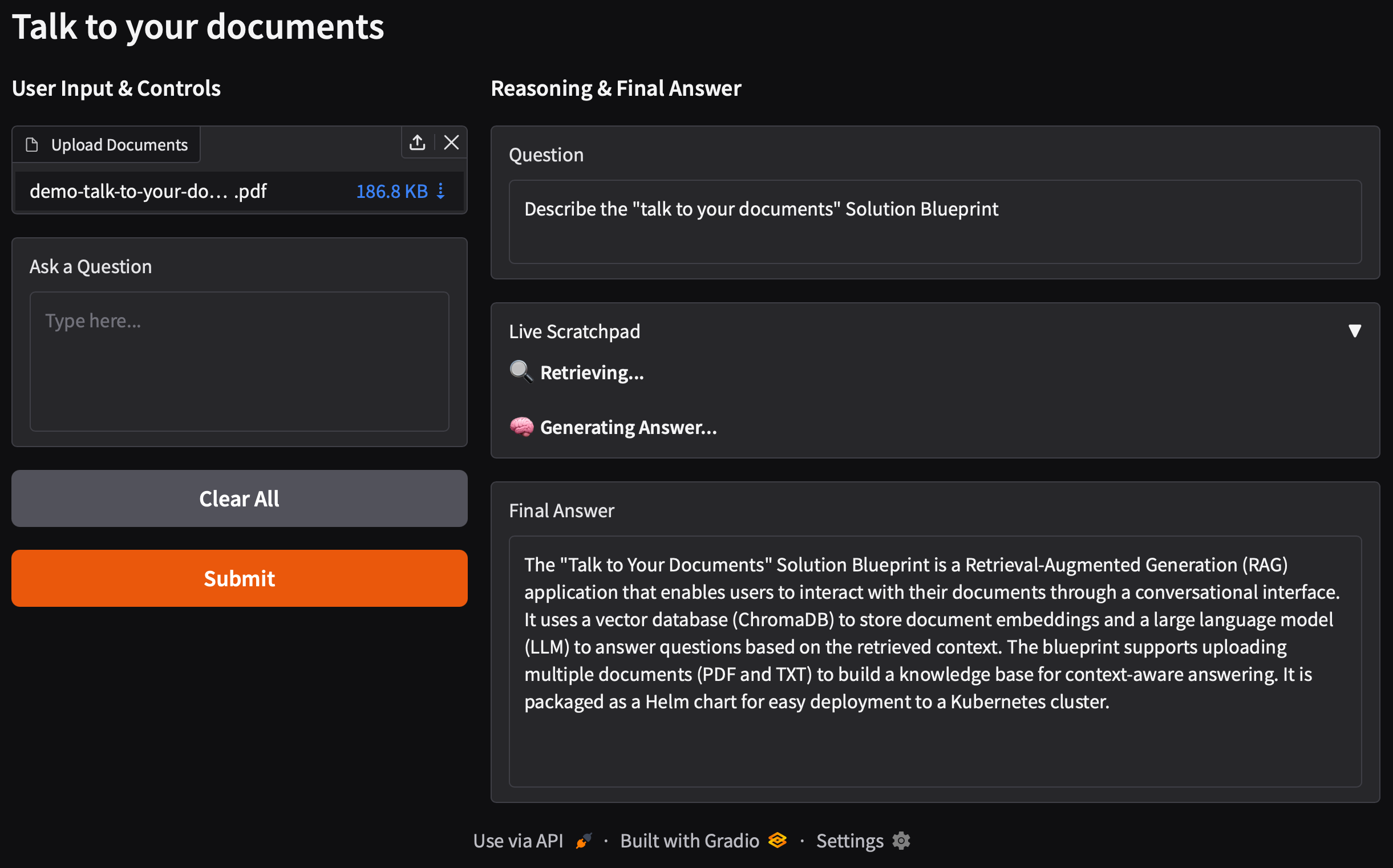 Talk to Your Documents UI