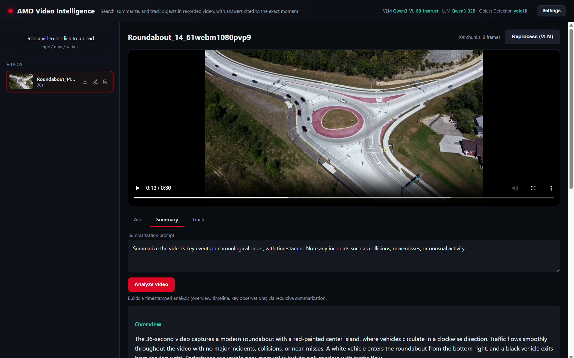 Video Search and Summarization UI