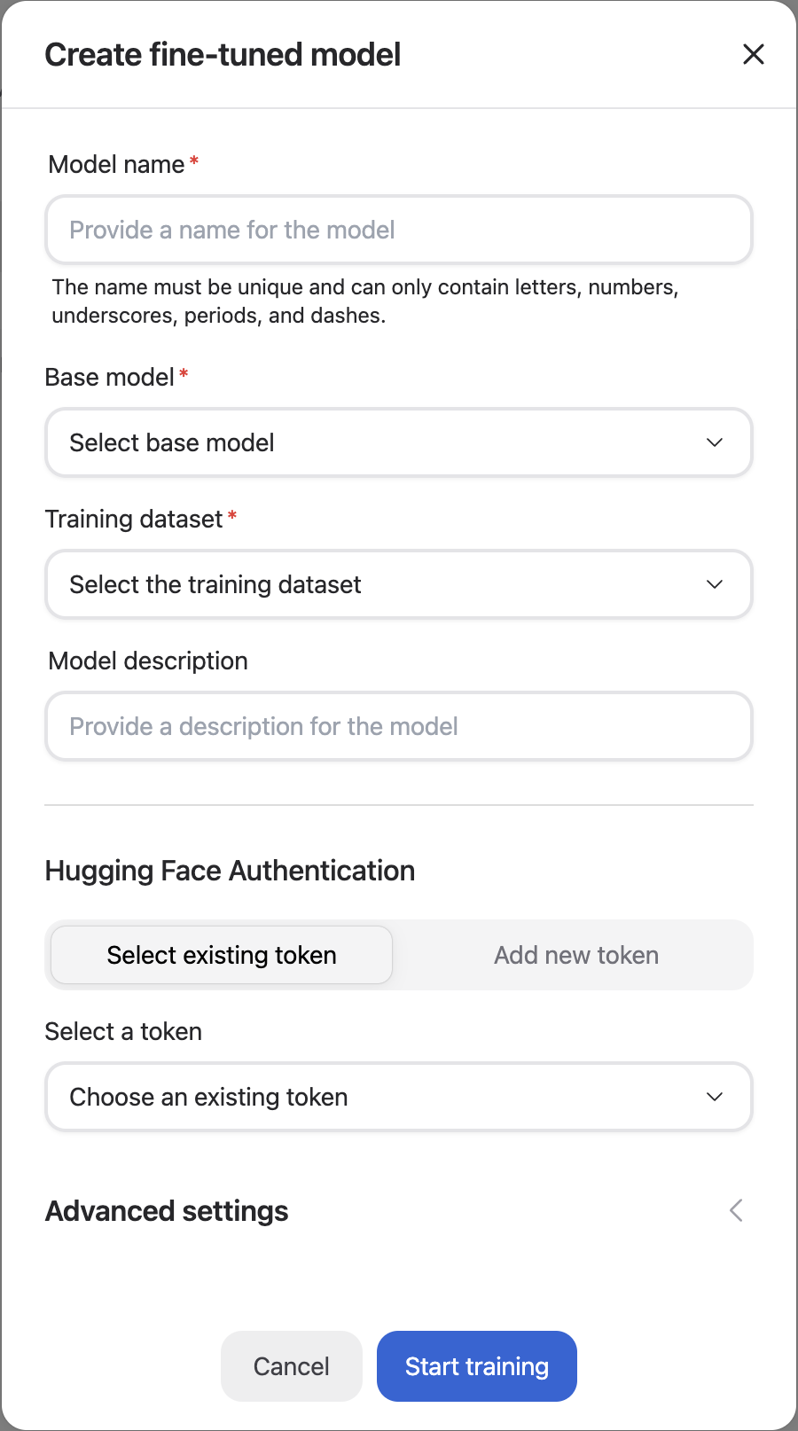 Create fine-tuned model