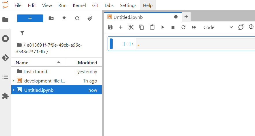JupyterLab's browser tab looks like any other desktop application.