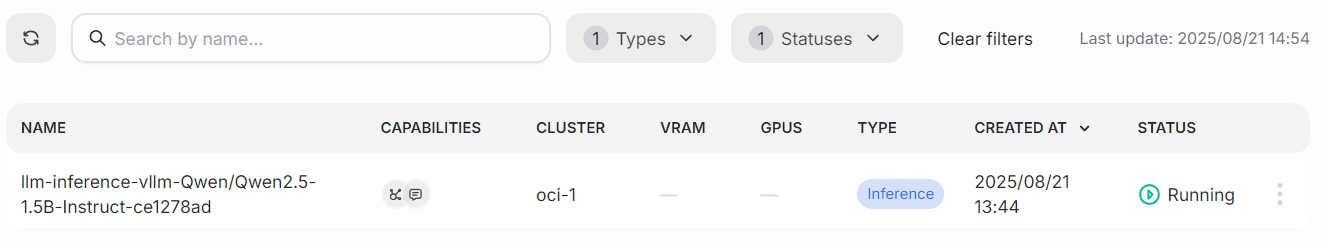Workload filters